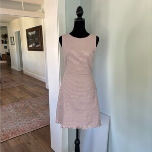 Loft pink tweed Jackie-O style dress in size 4